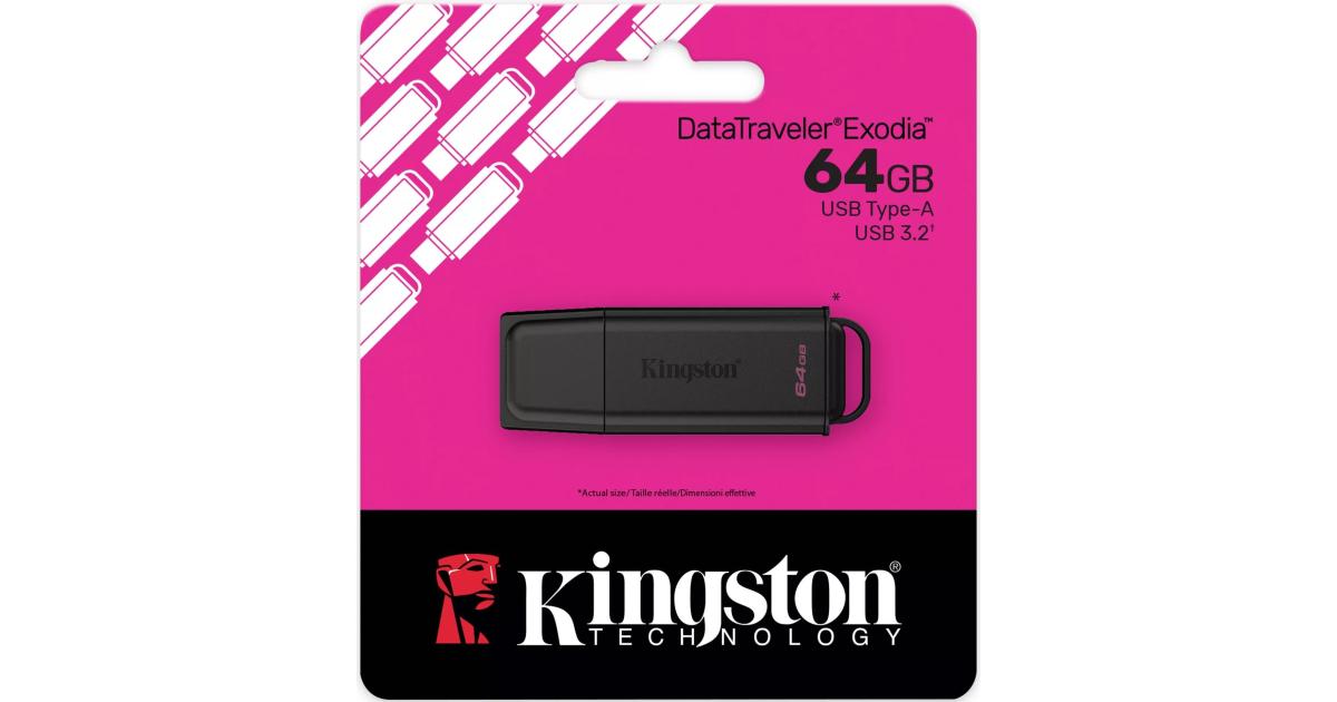 Kingston DataTraveler Exodia USB Type-A Flash Drive Single Pack USB 3.2 Gen 1 - 64GB