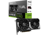 ASUS Dual GeForce RTX™ 5060 OC Edition – 8GB GDDR7, PCIe 5.0, Dual Axial‑Tech Fans, AI 614 TOPs, NVIDIA Blackwell Architecture