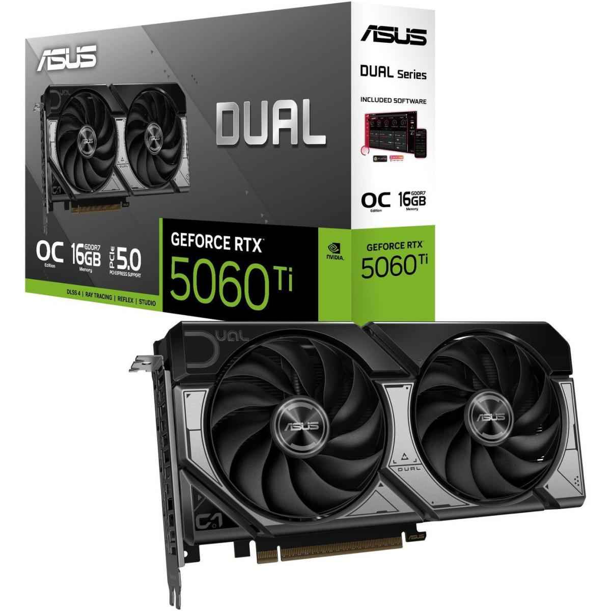 ASUS Dual GeForce RTX 5060 Ti OC Edition 16GB GDDR7 - Graphics Card | DUAL-RTX5060TI-16G |