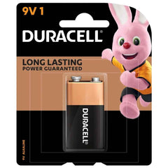 DURACELL Long Lasting 9V Alkaline Battery, batteries