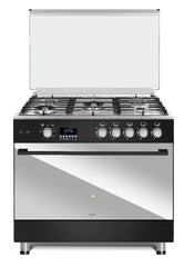 Ferre Gas Oven Full Safety, Digital Timer, 3Fans, 3Turbo, 90*60Cm, 2Normal Burner, Stainless Steel - FK963DSP