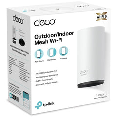 TP-Link Deco X50 Outdoor Mesh WiFi (Deco X50-Outdoor), AX3000 Dual Band WiFi 6 Mesh, 2 Gigabit PoE Ports, 802.3at PoE+,Weatherproof, Works with All Deco Mesh WiFi, Pole/Wall/Tabletop Mount Options,1-Pack