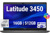 Dell Latitude 3450 14" Business Laptop, Intel 10 Core i5-1335U, 16GB DDR5 (Customized), 512GB NVMe, WiFi 6E + BT, HD Webcam, RJ-45 - Gray
