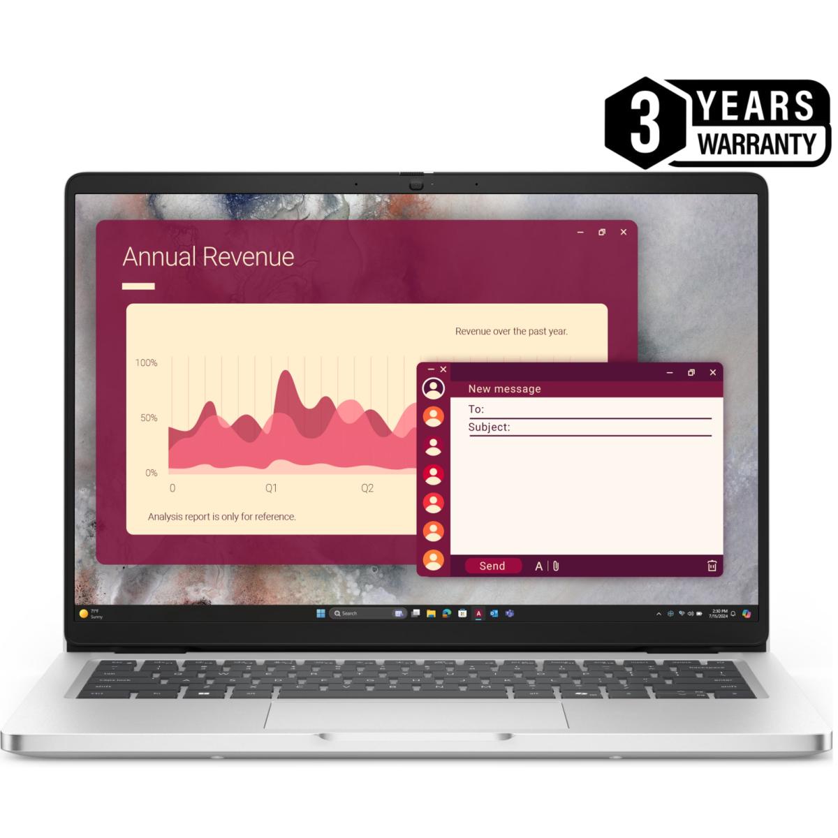 Dell Pro 14, Metallic Finish Laptop, 14" FHD+ IPS, Intel Core Ultra 7 processor 265U vPro, 16GB DDR5, 512GB M.2 NVMEe SSD, Intel Integrated Graphics - Platinum Silver (3 Years Warranty) | Dell Pro 14 PC14250 | Dell Pro 14, Metallic Finish Laptop, 14" FHD+ IPS, Intel Core Ultra 7 processor 265U vPro, 16GB DDR5, 512GB M.2 NVMEe SSD, Intel Integrated Graphics - Platinum Silver (3 Years Warranty) | Dell Pro 14 PC14250 |