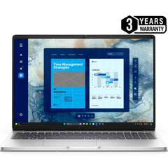 Dell Pro 16, Metallic Finish Laptop, 16" FHD+ IPS, Intel Core Ultra 7 processor 265U vPro, 16GB DDR5, 512GB M.2 NVMEe SSD, Intel Integrated Graphics - Platinum Silver (3 Years Warranty) | Dell Pro 16 PC16250 |