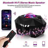 Dream Aurora Star Projector for Bedroom & Home Decor (Black), Sky Ocean Wave Colorful Night Lights w/ Multi Aurora Patterns & Modes, Galaxy Stars & Moon w/ Timer Function, Bluetooth Speaker, Voice Control, Remote Control & Type-C USB Cable - CompuMe