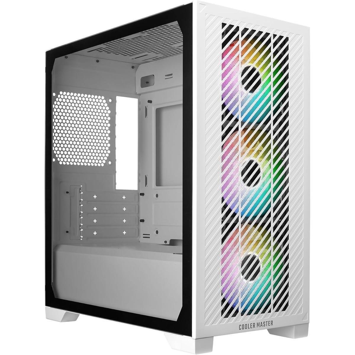 COOLER MASTER Elite 301 (White) Micro-ATX ARGB Mini Tower Tempered Glass Gaming Case, Front Performance MESH Panel w/ 3 x120mm ARGB Fan & USB Type C | E301-WGNN-S00 | COOLER MASTER Elite 301 (White) Micro-ATX ARGB Mini Tower Tempered Glass Gaming Case, Front Performance MESH Panel w/ 3 x120mm ARGB Fan & USB Type C | E301-WGNN-S00 |