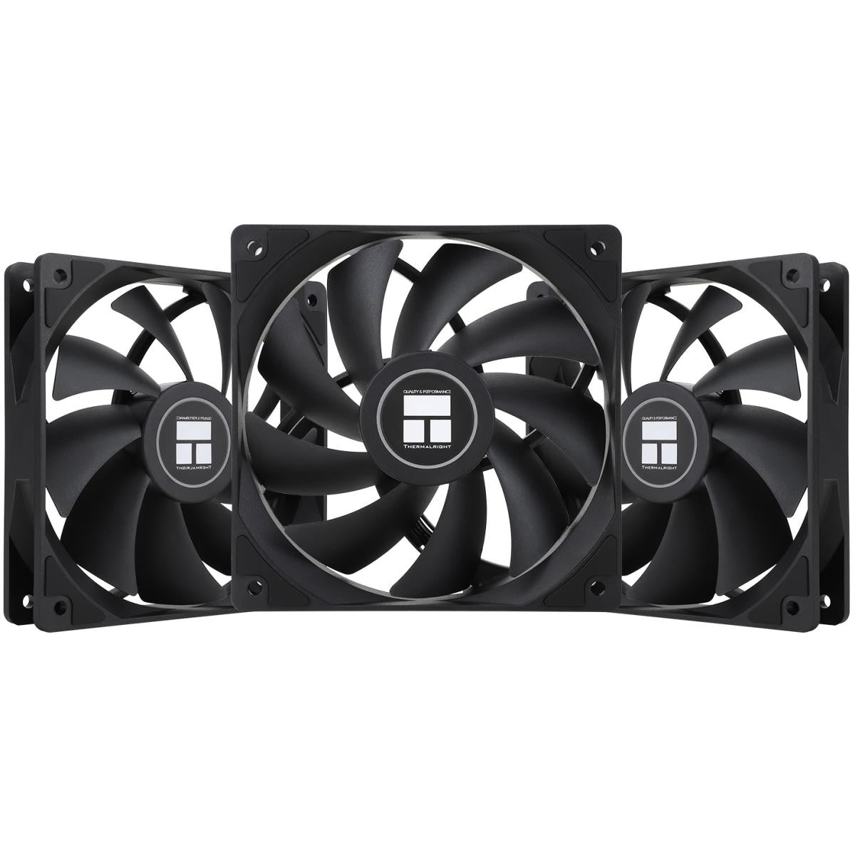 Thermalright TL-C12C X3 (Black / Non-LED) Balance Performance 120mm PWM Cooling Fan Kit 3in1 w/ S-FDB Bearing | TL-C12C X3 | - CompuMe