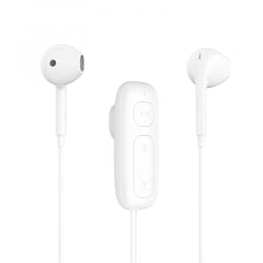 WiWU BE313 Bluetooth Wired Earphone with strong Magnetic Clamp Sports Earbuds Stereo Sound HiFi Wired Headphone with Mic Up to 11 Hours - White