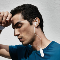 WiWU BE313 Bluetooth Wired Earphone with strong Magnetic Clamp Sports Earbuds Stereo Sound HiFi Wired Headphone with Mic Up to 11 Hours - White