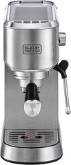 Black+Decker Espresso Machine with Milk Frother 1 liters 15-Bar