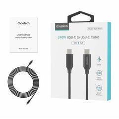 Choetech Pd3.1 240W Usb-C To Usb-C Cable 1.2M - XCC-1035
