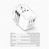 Ldnio Fast Wall Charger Adapter GaN, 65Watts, White - Z6