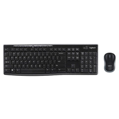 Logitech Wireless Keyboard & Mouse Combo, Black - MK270