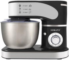 Sokany Stand Mixer, 2000Watts, 7.5Lit, Stainless Steel - SK-05004
