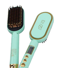 Enzo Hair Straightener Brush, 200Watts, Green - EN-4102