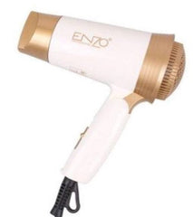 Enzo Hair Dryer Flexible Base, White & Gold - EN-607