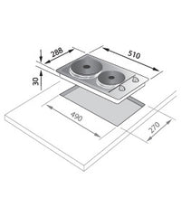Elba Electric Hob Built-in 30 Cm Stainless Steel