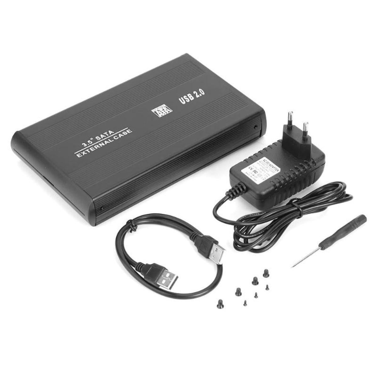 External Hard Drive Box with Adapter SATA to USB 2.0 3.5 inch