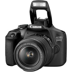 Canon EOS 2000D 24.2 MP DSLR Camera With EF-S 18-55 mm f/3.5-5.6 is II Lens - Black