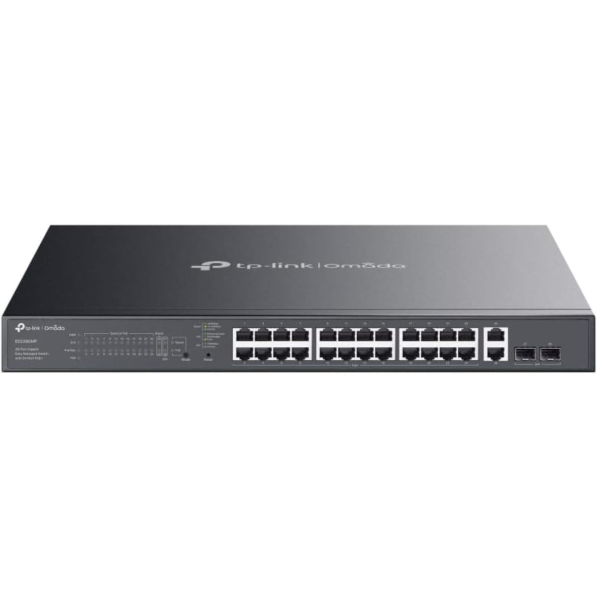 Tp Link Omada Es228gmp 28 Port Gigabit Easy Managed Switch With 24 Port Poe+, Perpetual Poe, 384w Power Budget, Qos, Poe Auto Recovery, Port Isolation, Centralized Cloud Management Tp Link Omada Es228gmp 28 Port Gigabit Easy Managed Switch With 24 Port Poe+, Perpetual Poe, 384w Power Budget, Qos, Poe Auto Recovery, Port Isolation, Centralized Cloud Management