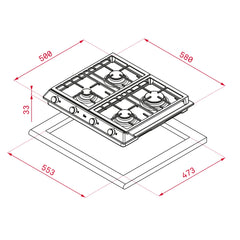 EX 60.1 4G Ai Al Ci 60 Gas Hob