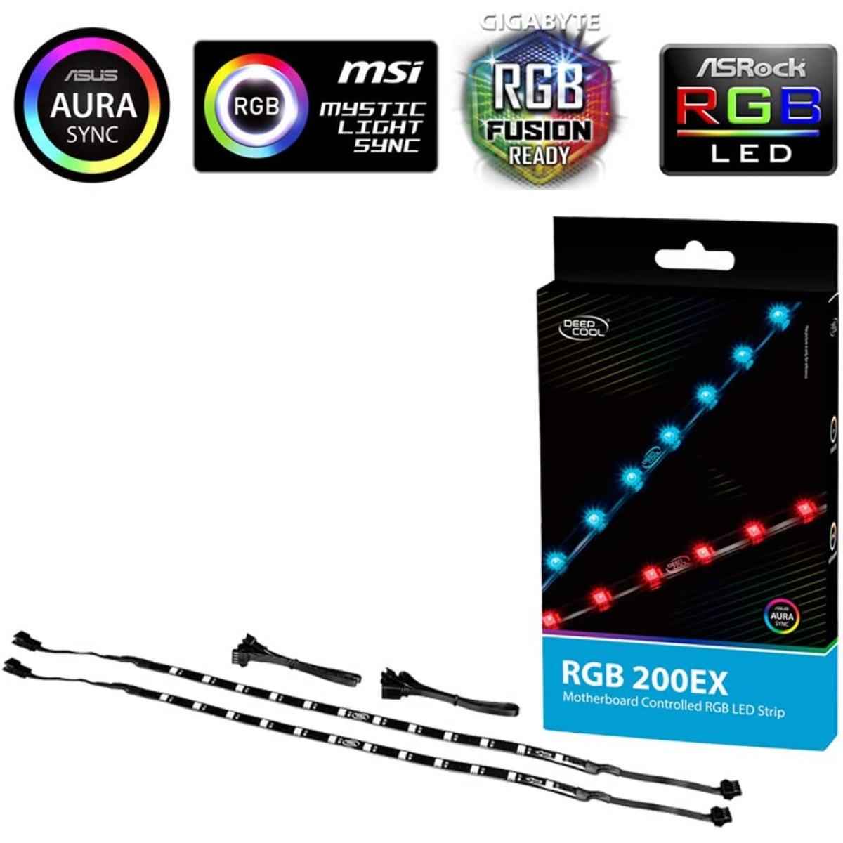 Deepcool Rgb 200 Ex Colour Led Strip Magnetic Lighting Kit