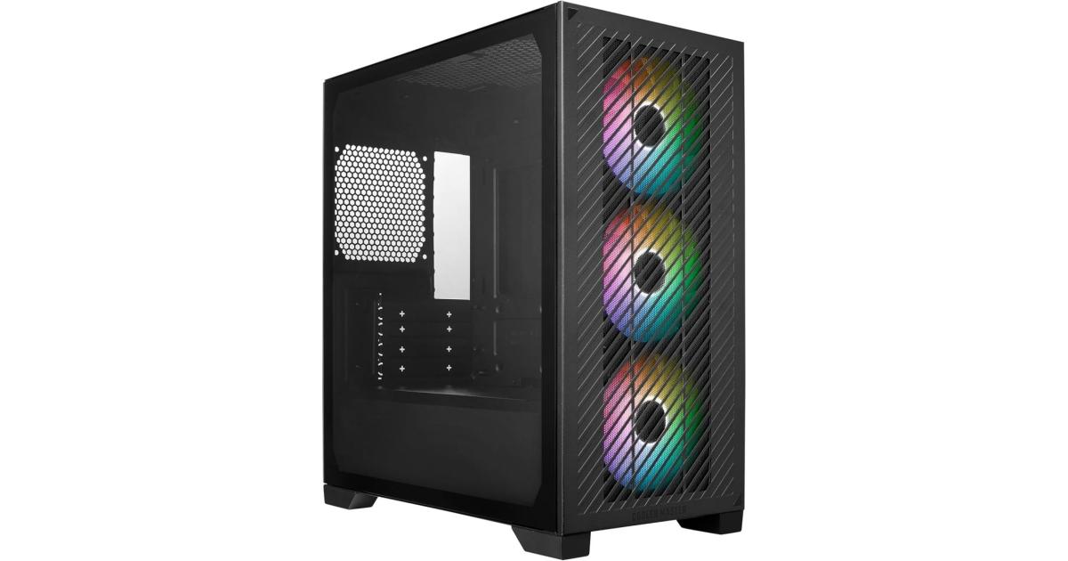 Cooler Master Elite 301 (Black) Micro-ATX ARGB Mini Tower Gaming Case – Tempered Glass, Mesh Panel, 3x 120mm ARGB Fans, USB Type-C Cooler Master Elite 301 (Black) Micro-ATX ARGB Mini Tower Gaming Case – Tempered Glass, Mesh Panel, 3x 120mm ARGB Fans, USB Type-C