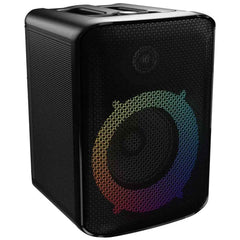 Hifuture Event 80w Portable Bluetooth Speaker – Dual Drivers, Dynamic Rgb Lights, Karaoke Enabled With Mic Input, Tws Pairing, Power Bank Funion, Ipx4 Waterproof, 4000mah Battery – Black
