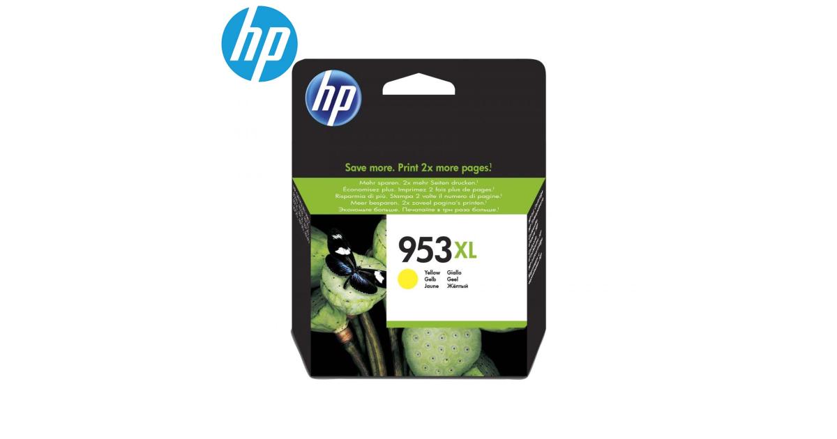 HP F6U18AE (953XL) High Yield Yellow Ink Cartridge (Original) - CompuMe