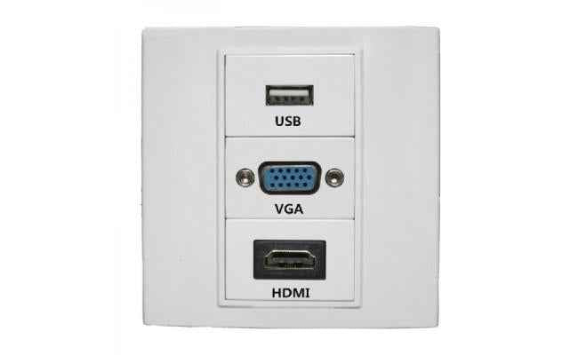 Vga HDMI USB Multimedia Faceplate Wall Plate, networking