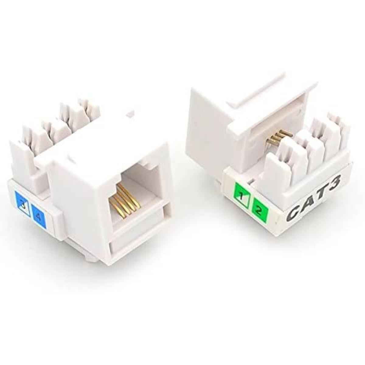 CAT3 RJ11 Punch Down Keystone Jack