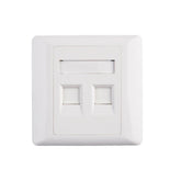 2 Port RJ45 Cat5e Face Plate Wall Socket