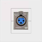 1 Port Female XLR Connector Wall Plate Socket Keystone Faceplate