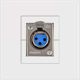 1 Port Female XLR Connector Wall Plate Socket Keystone Faceplate