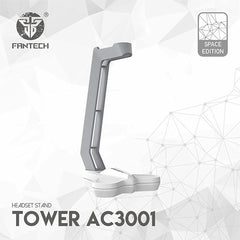 Fantech AC3001S Tower RGB Headset Stand, Headphone Holder - White | Fantech AC3001S RGB Stand | - CompuMe