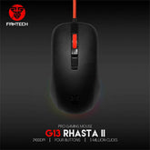 Fantech RHASTA II G13 Wired RGB Gaming Mouse, 2400 DPI, Braided USB Cable,125Hz Polling Rate, Advanced Optical Gaming Sensor | RHASTA II G13 |