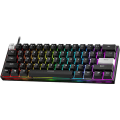 FANTECH MAXFIT61 MK857 FROST WIRED RGB 60% Modular Mechanical Gaming Keyboard, Type-C Programmable, Red Switch-Black | MAXFIT61 MK857 FROST WIRED | - CompuMe