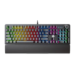 Fantech MaxPower MK853 V2 RGB Mechanical Gaming Keyboard, Macro Supported, Ergonomic Wrist Rest, Anti Ghost Keys - Black/Blue Switch | Fantech MaxPower MK853 V2 | - CompuMe
