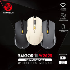 Fantech Raigor Iii WG12R Rechargeable Wireless Gaming Mouse Black