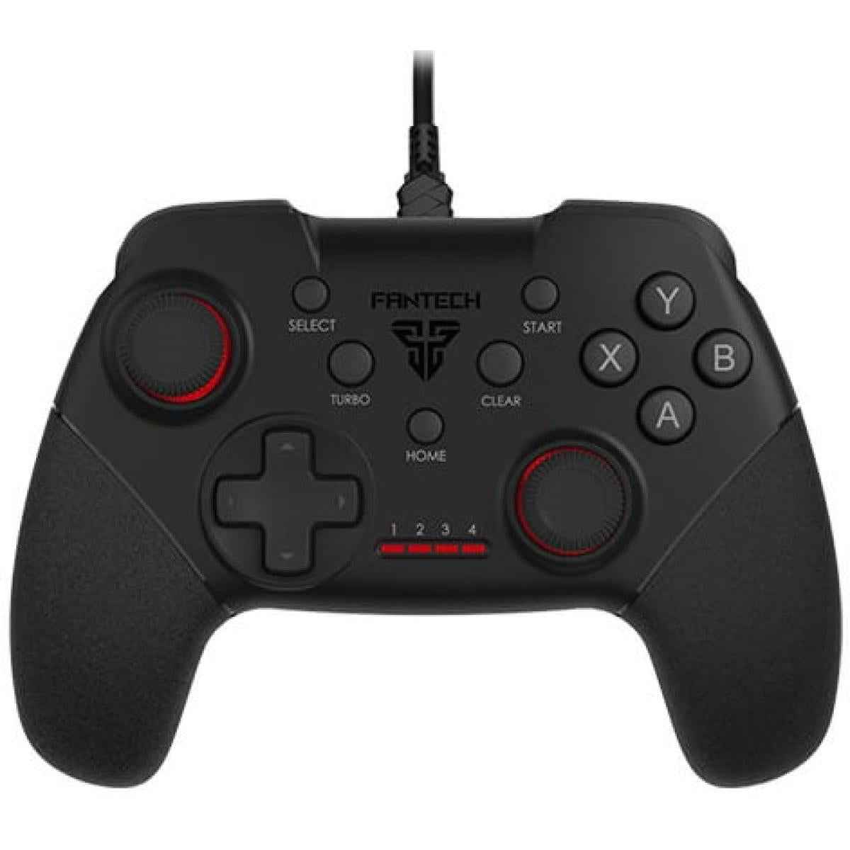 Fantech Shooter II GP13 Wired Gaming Controller, 1.8m Braided Cord, Dual Vibration Motors, Turbo Mode - Black | Shooter II GP13 |