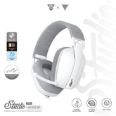 Fantech Studio Pro WHG03 7.1 Surround Sound (White) Wireless & Wired Gaming Headset Quad-Mode Connection (BT, Low Latency 2.4GHz, 3.5mm, USB 7.1) Up To 40 Hours Battery For PC, MacOS, XBOX, PS, iOS, Android