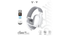 Fantech Studio Pro WHG03 7.1 Surround Sound (White) Wireless & Wired Gaming Headset Quad-Mode Connection (BT, Low Latency 2.4GHz, 3.5mm, USB 7.1) Up To 40 Hours Battery For PC, MacOS, XBOX, PS, iOS, Android