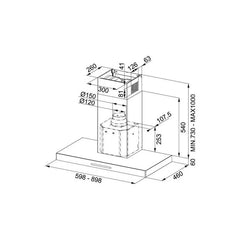 FCR 925 TC BK XS 90cm Crystal Hood