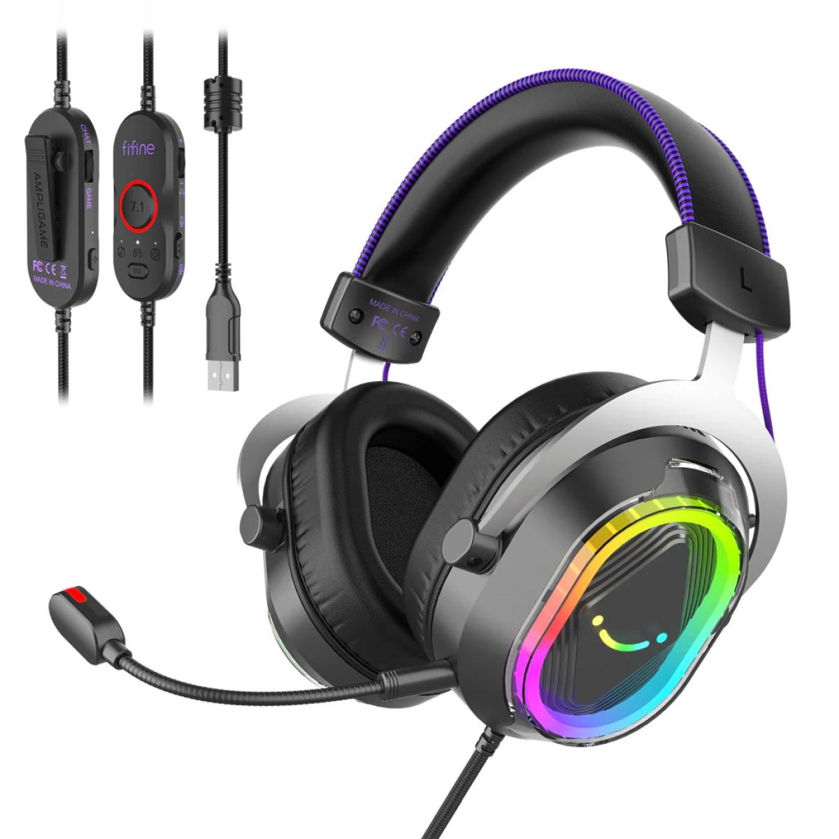 FIFINE H13 RGB Gaming Headset with 7.1 Surround Sound and MultiPlatform Support PC/PS4/PS5 | H13 | FIFINE H13 RGB Gaming Headset with 7.1 Surround Sound and MultiPlatform Support PC/PS4/PS5 | H13 |