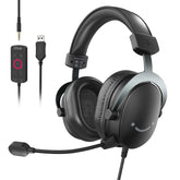 FIFINE AmpliGame H9 3.5mm Headset with USB Control Box for Mute, I/O Volume, 7.1 Surround Sound for Console/PC | H9 |