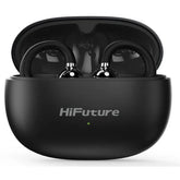 Hifuture Flexclip Ai Enhanced Environmental Noise Cancellation Enc Open Ear Wireless Earphone 30 Hrs Play Time Light Weigt Design Black