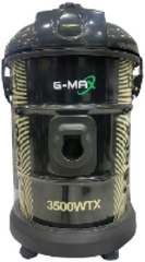 G-MAX Drum Vacuum, 3500Watts, 25Lit, Black - VC-3500WTX