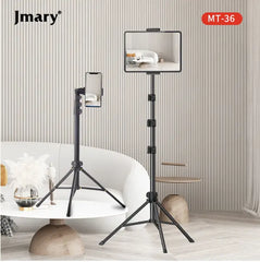 JMARY MT-36 SELFIE STICK TRIPOD STAND FOR PHONE 1.7M EXTENDABLE ALUMINUM FOLDABLE TRAVEL TRIPOD 67 INCH