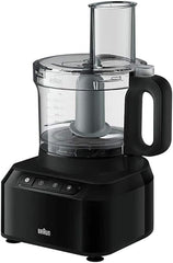 Braun Food Processor 800 W 2 speed settings with Pulse 2.1 L Bowl Capacity With Accessories Black